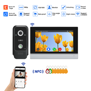 <span class=keywords><strong>Interphone</strong></span> intelligent <span class=keywords><strong>WIFI</strong></span> de bonne qualité, écran tactile 7 pouces, vidéo 1080P, vision nocturne, étanche IP65, application Tuya pour villa - Product Image 2