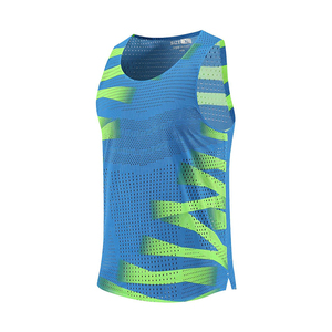 เสื้อกีฬาสำหรับวิ่งมาราธอน แห้งเร็ว ระบายอากาศได้ดี เหมาะสำหรับการฝึกซ้อมวิ่ง  รับผลิตตามแบบ ชุดทีมกรีฑากลางแจ้ง - Product Image 2