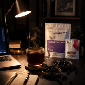 Té Saludable Aurorabloom <span class=keywords><strong>Natural</strong></span> Radiance Vitality Support, Mezcla de Té con Aroma Suave Tostado, Frijol Negro, Grosella Negra, Sésamo, Saludable - Product Image 1