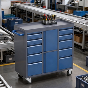 Heavy-Duty Metal Workshop <b>Tool</b> Storage Cabinet with 10 <b>Drawers</b> OEM Customizable - Product Image 1