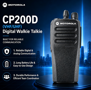 Motorola Walkie-Talkie CP200D IP54 Digital/Analog Mobiles Intercom UHF VHF Langstrecken-Sprachkommunikation Zweiwege-Funkgerät - Product Image 1
