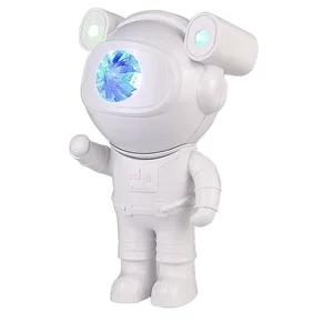 우주 비행사 별이 빛나는 램프 분위기 램프 휴대용 데스크탑 블루 치아 스피커 지원 Tf 카드 프로젝터 어린이 프로젝션 램프