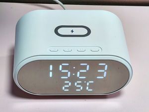 Best Gift <b>Wireless</b> Phone Charger With Alarm Clock Multi-function 15W <b>Wireless</b> Charger Desk Charger for All Smart Phones - Product Image 4