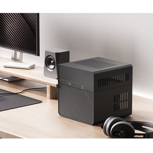 Hot N2 Aluminio <span class=keywords><strong>Mini</strong></span> <span class=keywords><strong>ITX</strong></span> NAS <span class=keywords><strong>Case</strong></span> Home Office Entretenimiento Juego Servidor de computadora Admite 5 Disco duro SFX Power PC Material - Product Image 6