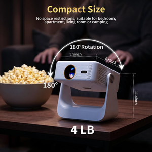 โปรเจคเตอร์สมาร์ท 5G WiFi 720P HD โฮมมินิฟลิปเธียเตอร์แบบพกพา 1080P LCD LED วิดีโอ Android 13 ราคาคุ้มค่า - Product Image 5