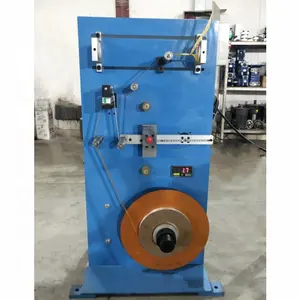 Longitudinal taping motorized applicator active wrapping machine work with double twist bunching machine.