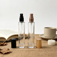 Flacon de parfum vide de luxe en verre à fond épais de 10 ml et 15 ml avec pulvérisateur à brume fine pour emballage de parfum