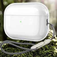 Étui écologique transparent en silicone TPU souple pour écouteurs avec cordon de suspension pour 2e/3e/4e/1ère/3e génération