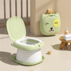 Pot de toilette de voyage en plastique pour tout-petit, portable et pliable, s'adapte au siège, toilette d'urgence pour voiture, <span class=keywords><strong>camping</strong></span>, extérieur, intérieur - Product Image 1