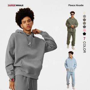 เสื้อมีฮู้ดผ้าคอตตอนขนาดใหญ่ซักได้355กรัมเสื้อแนวสตรีทเฮฟวี่เวทกำหนดได้เอง - Product Image 1