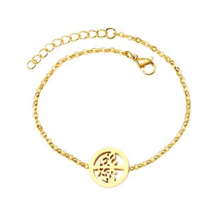 Bracelet en acier inoxydable plaqué or 18 carats, résistant à l'eau, non décolorant, vente en gros de bijoux Ason pour femmes - Product Image 4