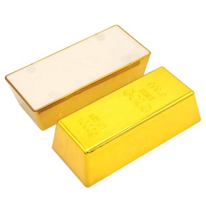 Fan Shu 24k Barre de <span class=keywords><strong>lingot</strong></span> d'or véritable plaquée or ABS, butoir de porte et presse-papiers - Product Image 3