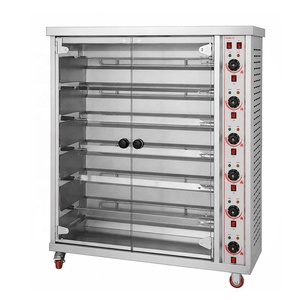 Asador Vertical <span class=keywords><strong>de</strong></span> Pollo <span class=keywords><strong>de</strong></span> Acero Inoxidable, Asador Comercial Eléctrico a Gas - Product Image 4