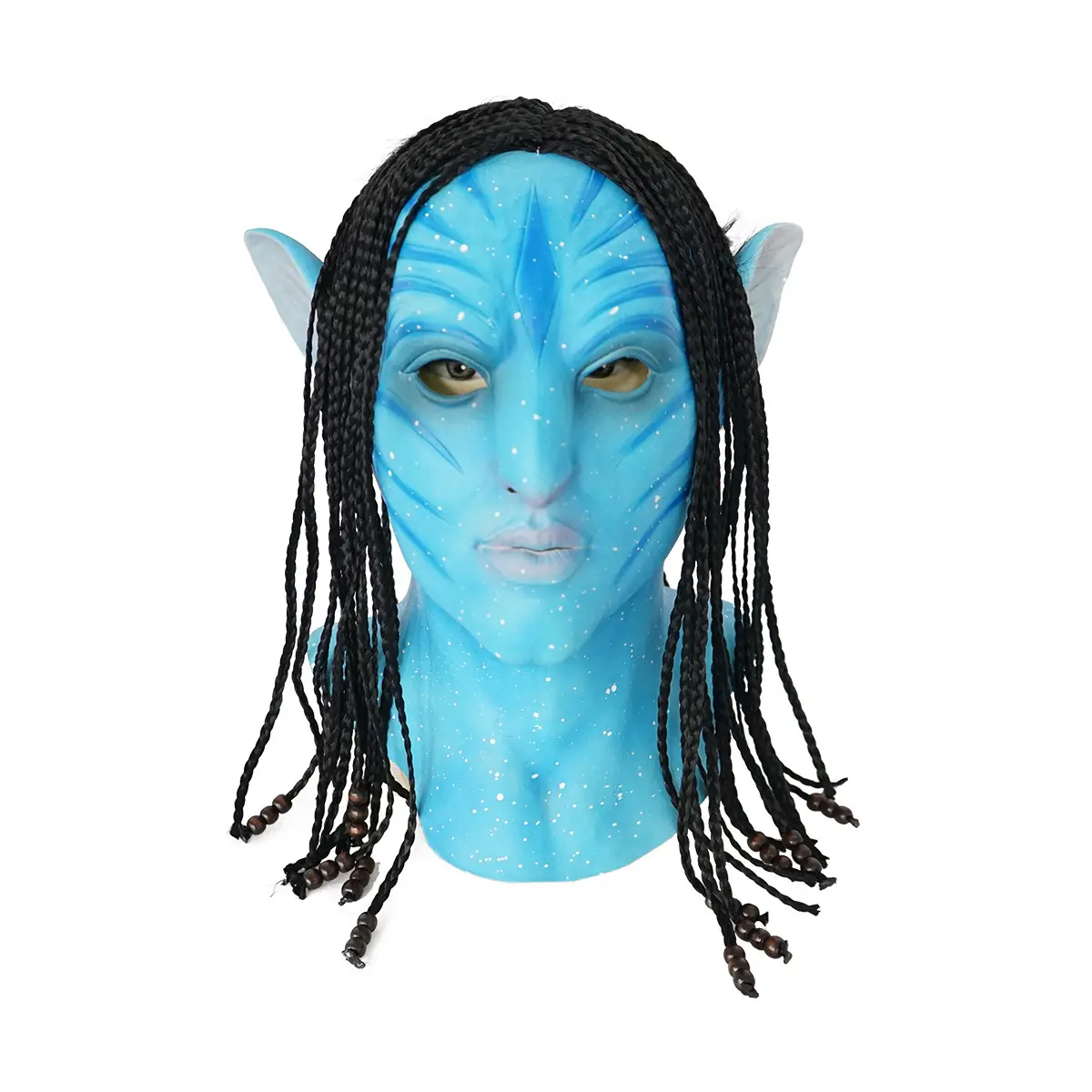 Masque en latex fou de fête d'Halloween pour maquillage de cosplay