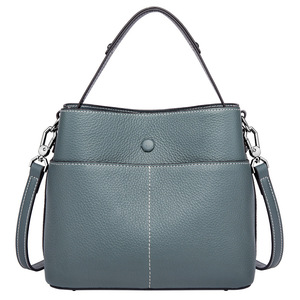 Bolso de Mano de Cuero Genuino de Vaca para Mujer, Bolso de Hombro Cruzado de Moda, Bolso Clásico para Dama, Bolsos Tote para Mujer - Product Image 1