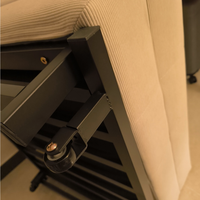 Canapé convertible moderne en tissu avec cadre métallique, inclinable, pliable, extensible, avec rangement, housse amovible lavable, coussin de dossier 1 place