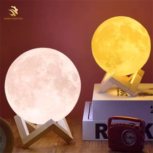Vendita calda moderna <span class=keywords><strong>luna</strong></span> & pianeta LED lampada da scrivania USB ricaricabile ABS comodino <span class=keywords><strong>con</strong></span> interruttore a forma di casa stile DIY Graffiti - Product Image 5