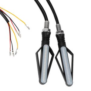 24 LED clignotants de moto indicateur de brouillard queue de frein Streamer <span class=keywords><strong>clignotant</strong></span> pour Yamaha Honda <span class=keywords><strong>KTM</strong></span> Kawasaki motos avant - Product Image 6