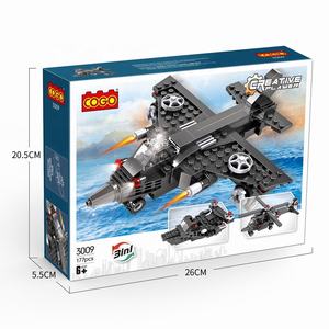 Cogo 3009 ladrillos de construcción <span class=keywords><strong>3</strong></span> en 1 planeador helicóptero construcción conjunto 177 Uds DIY modelo bloques de juguete para juguetes - Product Image 3