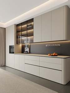 Premium Space-Saving Buffet <b>Cabinet</b> with Glass Doors & Adjustable Shelves for <b>Kitchen</b> Use - Product Image 2