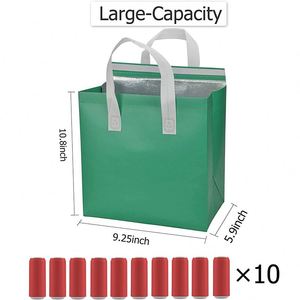 Sacs isothermes écologiques personnalisés avec logo imprimé par transfert thermique, en non-tissé, pour le transport et l'emballage, prix d'usine bas - Product Image 2