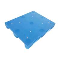 Palet Europeo de Plástico de 4 Entradas, Palet Europeo de Plástico Sólido de Fábrica, 3 Patas Deslizantes, 3 Tipos de Patas, Apto para Alimentos, Palet de Una Cara con Patas