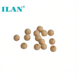 Perline di legno ILAN 16mm rotonde naturali per artigianato e creazione di gioielli - Product Image 2