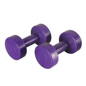 Đầy Màu sắc PE tráng xi măng phòng tập thể dục quả tạ đặt cho phụ nữ với dumbell giá 12kg phòng tập thể dục Trọng lượng quả tạ đặt - Product Image 5