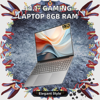Nueva computadora portátil para juegos de 14,1 pulgadas con 2,4 Ghz Intel Celeron N3350 8GB RAM 256GB ROM y disco duro de 512GB Pantalla HD para Win 11