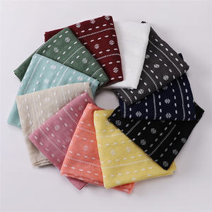 Jilbab Segi Empat Katun Bubble Berkualitas Tinggi Grosir, Motif Polkadot Putih Polos, Selendang Panjang, Syal Etnik Wanita, Tudung - Product Image 3