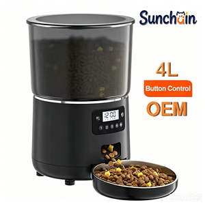Comedero Automático para Gatos de 4L, Dispensador de Comida Temporizado, Portátil, Diseño Patentado <span class=keywords><strong>Anti</strong></span>-<span class=keywords><strong>Cucarachas</strong></span>, Fácil de Limpiar, Ultra Silencioso - Product Image 1
