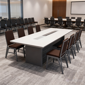 Chaise de conférence robuste à structure en fer empilable avec éponge haute densité pour salle de réunion, chaise de banquet - Product Image 4