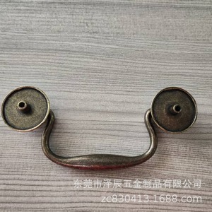 Poignée de meuble en alliage de zinc bronze style antique américain pour tiroir de meuble en forme de barre durable - Product Image 2