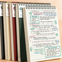 Carnet de notes en papier cadeau avec couverture en PP, reliure spirale, imprimé sur mesure, imperméable, pour étudiants, vente en gros
