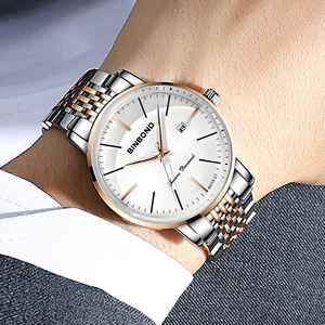 Binbond Men's Watch Analog Steel Strap Waterproof Luminous Date Display Quartz Watch - Product Image 2