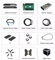 Écran LED de location P2.976 P3.91 500x1000mm à verrouillage rapide, raccordement sans joint, haute fréquence de rafraîchissement, mur vidéo LED couleur pour événements