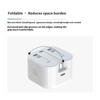 Adaptateur secteur pliable PD 20W avec prise UK US EU, chargeur mural avec charge super rapide Type-C pour iPhone 16 17 Pro Max