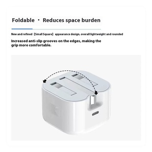 Adaptador de Corriente Plegable PD de <span class=keywords><strong>20W</strong></span> con Enchufe para Reino Unido, Estados Unidos y la UE, <span class=keywords><strong>Cargador</strong></span> de Pared con Carga Súper Rápida Tipo-C para <span class=keywords><strong>iPhone</strong></span> 16 17 Pro Max - Product Image 6