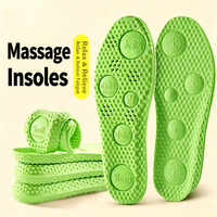 Semelles intérieures respirantes en armoise pour chaussures, avec massage des points d'acupression, soulagement de la fatigue des pieds, coussinets confortables pour hommes et femmes