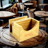 Dessous de verre en bois traditionnel et porte-menu Design durable pour les restaurants et les fêtes