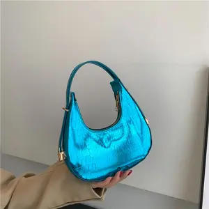 Tas tangan wanita mewah grosir kualitas tinggi Bling buaya Pu tas kulit tas tangan wanita mode baru 2023