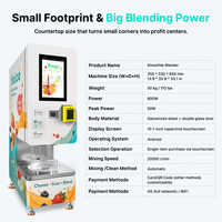 Máquina Expendedora de Smoothies Totalmente Automática, Máquina Expendedora de Smoothies de Frutas Congeladas, Máquina Expendedora de Smoothies Inteligente de Sobremesa