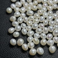 Perles ovales HQ GEMS 6x8mm 8x10mm demi-trou en gros, perles de pomme de terre d'eau douce