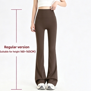 Women High Waist Elastic Waist Flare <b>Yoga</b> <b>Pants</b> Tummy Control Breathable Full Length <b>Bootcut</b> - Product Image 5