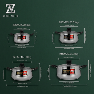 Batterie de cuisine 4 pièces en acier inoxydable poli miroir, avec poignées anti-chaleur, pour cuisinière à induction – Vente Flash - Product Image 2