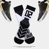 Chaussettes de basket-ball professionnelles James No.23 Elite Chaussettes de serviette de sport avec logo personnalisé 2021