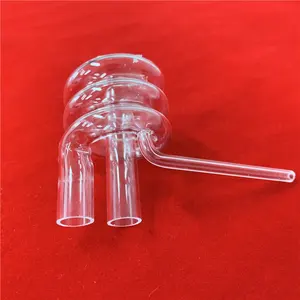 Tube en verre de quartz en spirale transparent, résistant à la chaleur, offre spéciale