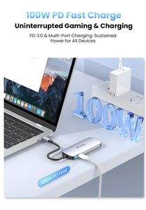 Base de Conexión USB C 5 en 1 SYONG, Puertos USB 3.0 4K * 3, Entrega de Energía PD de 100 W, Cable de Cobre Estañado para <span class=keywords><strong>Anker</strong></span> HP ODM/OEM - Product Image 2
