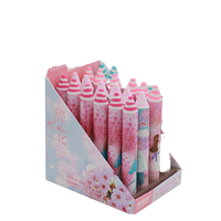 Gomme à effacer en forme de stylo, motif fleur de cerisier Sakura, mignonne, pour enfants, étudiants, dessin, fournitures scolaires, logo personnalisé, vente en gros