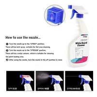 Solution nettoyante pour tableau blanc, 500 ml, Spray pour nettoyage de tableau blanc, effaceur à sec 16.9 oz avec chiffon